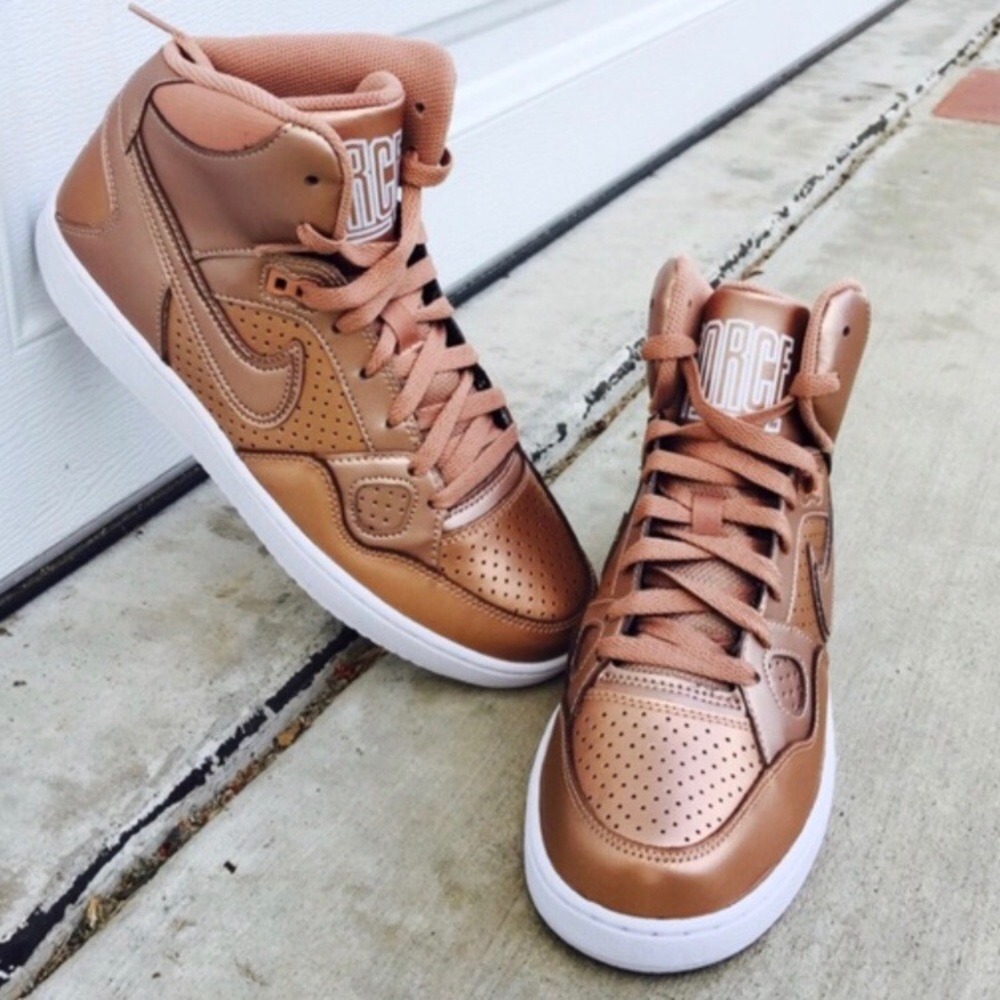 Bronze Nike Air Rose Gold Sneakers Metallic - Picture 1 of 7